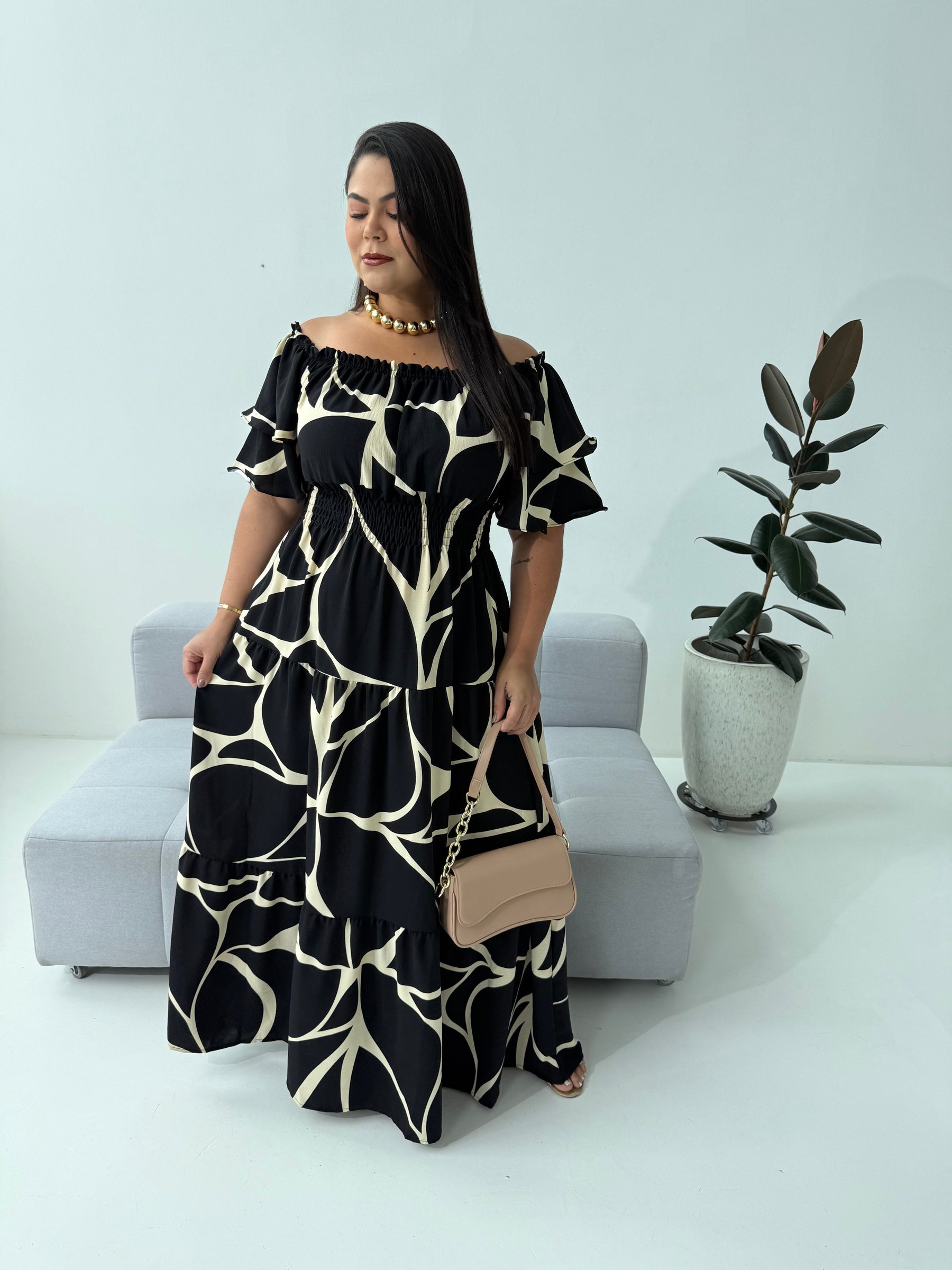 Vestido Lola Estampado – Clássico, Elegante e Atemporal