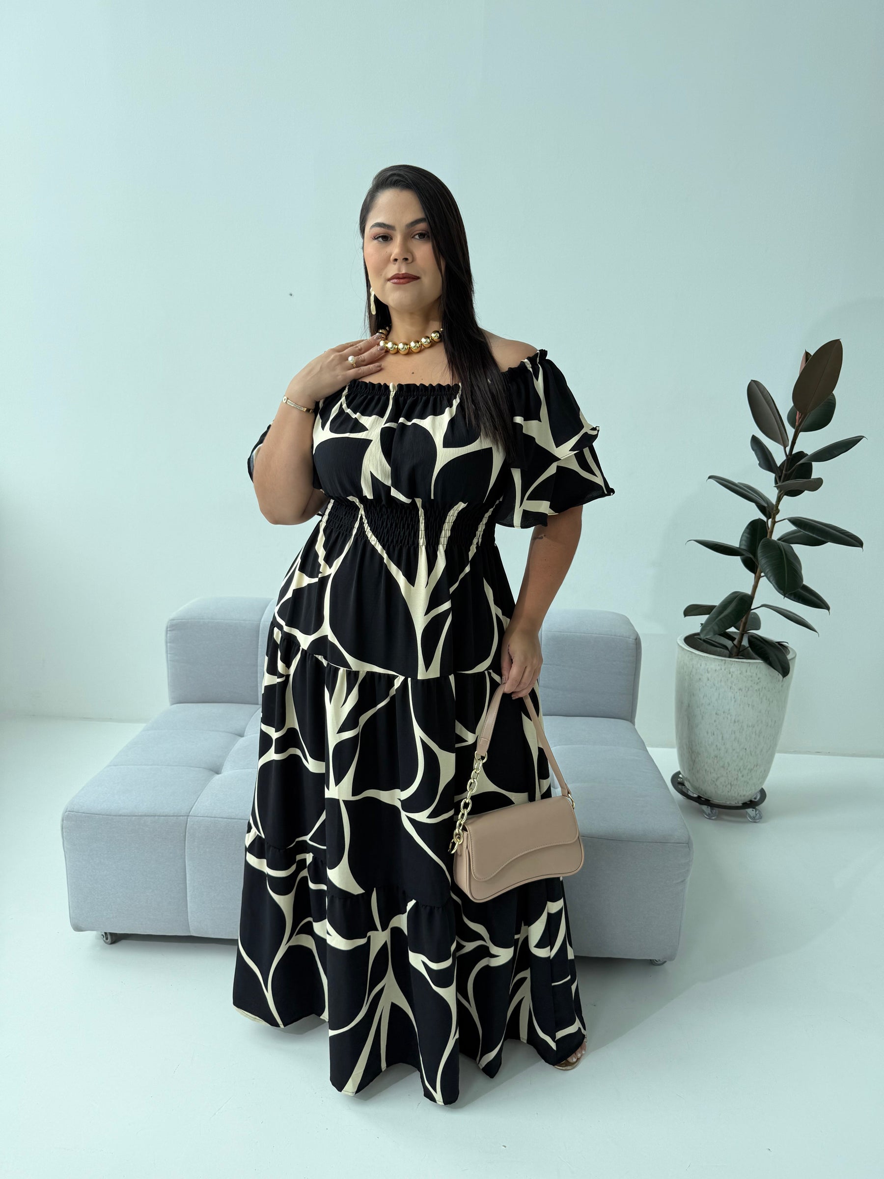 Vestido Lola Estampado – Clássico, Elegante e Atemporal