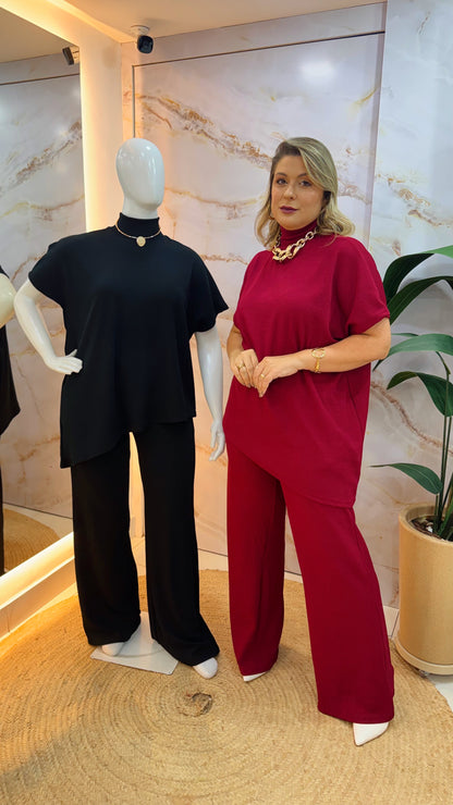 Conjunto Feminino em Malha Creponada
