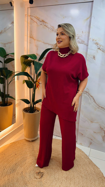 Conjunto Feminino em Malha Creponada