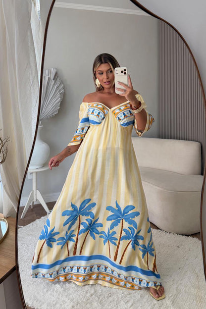 Vestido Joice - A Essência do Estilo Tropical com Conforto Absoluto