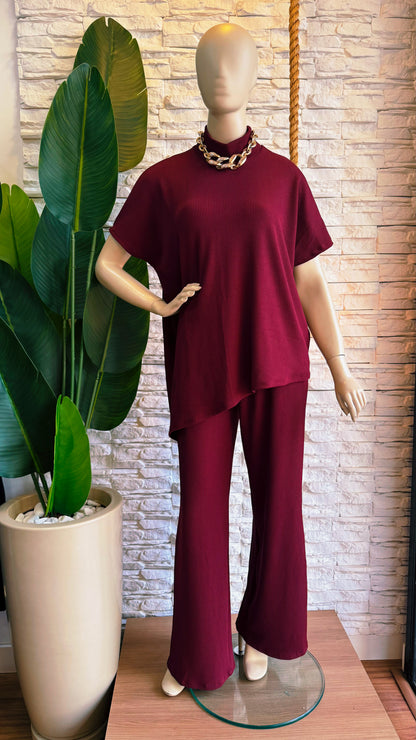 Conjunto Feminino em Malha Creponada