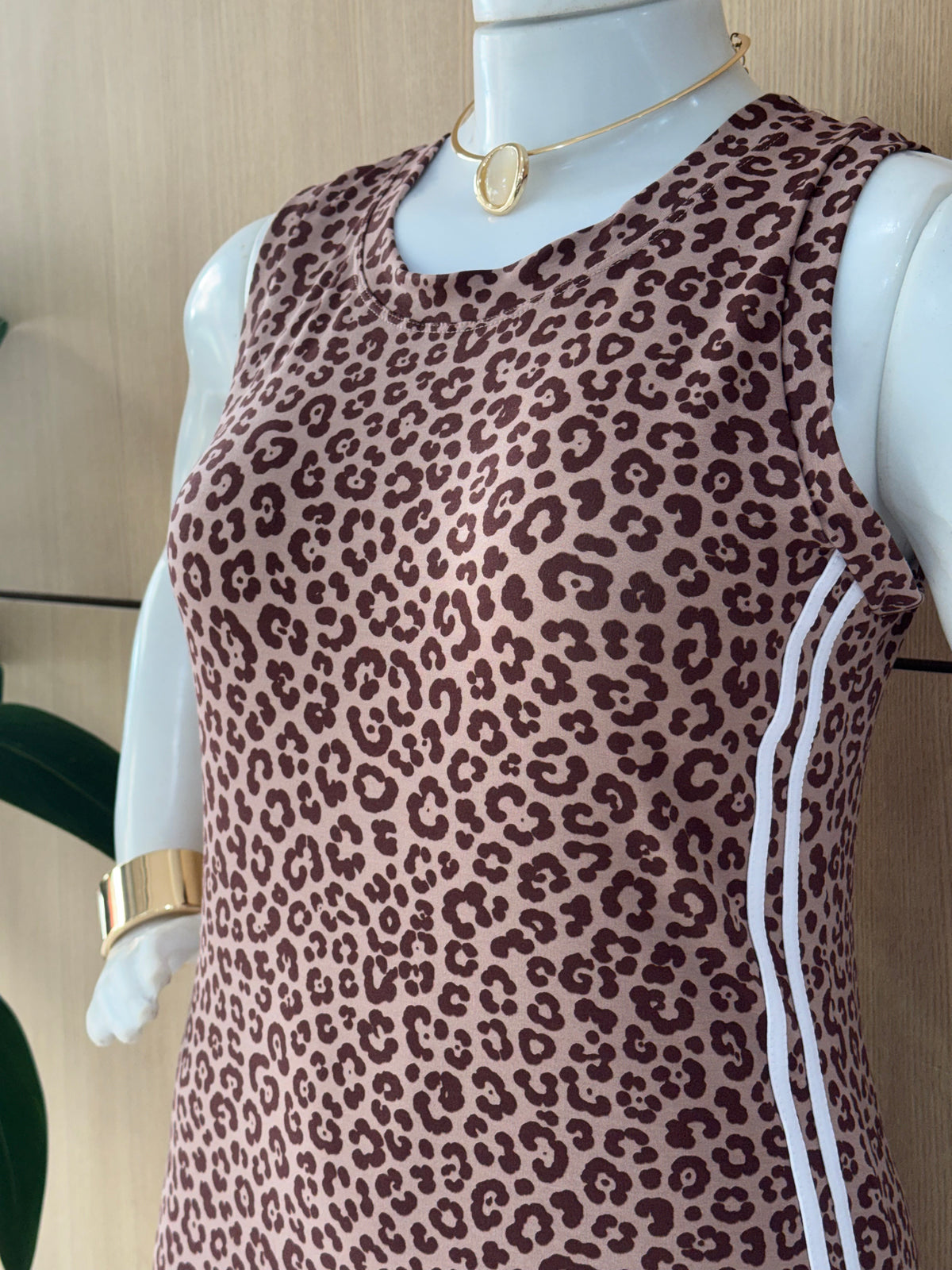 Vestido Longo Animal Print Feminino