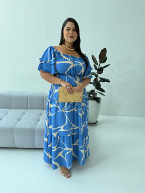 Vestido Lola Estampado – Elegância e Conforto em Tecido de Caimento Perfeito