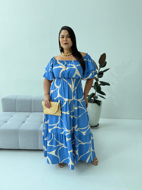 Vestido Lola Estampado – Elegância e Conforto em Tecido de Caimento Perfeito