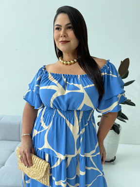 Vestido Lola Estampado – Elegância e Conforto em Tecido de Caimento Perfeito