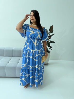 Vestido Lola Estampado – Elegância e Conforto em Tecido de Caimento Perfeito