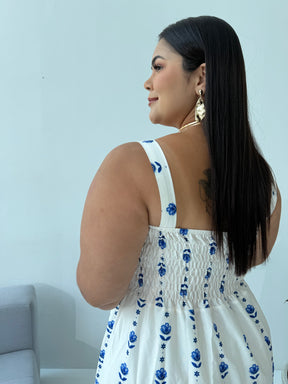 Vestido Feminino Crepe de Seda com Elástico nas Costas – Tayla Sandra Fashion