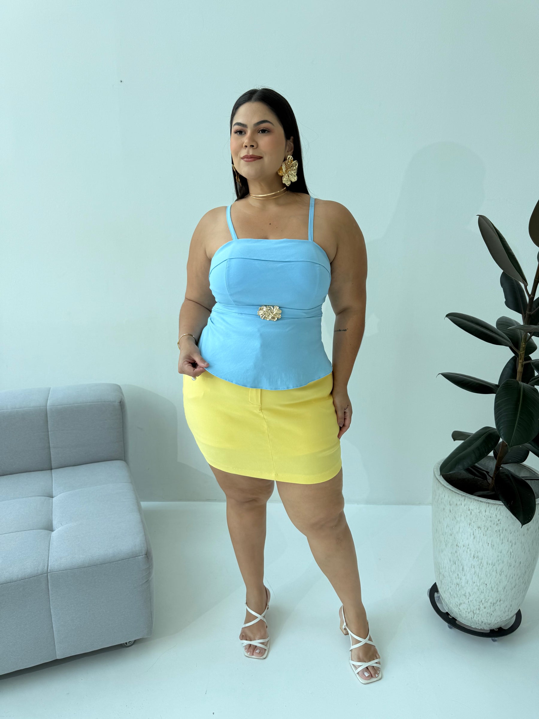 Blusa Candy Color Azul – Elegância Serena e Conforto em Cada Detalhe