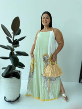 Vestido Santorine Verde com Branco – Estilo Mediterrâneo com Leveza e Charme Natural